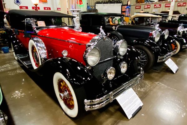 A classic car on display at Stahls Automotive Museum. 