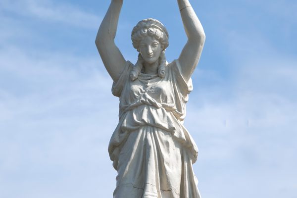 The boll weevil monument is a grand celebration of a tiny critter.