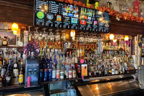 The bar at the Red Dog.