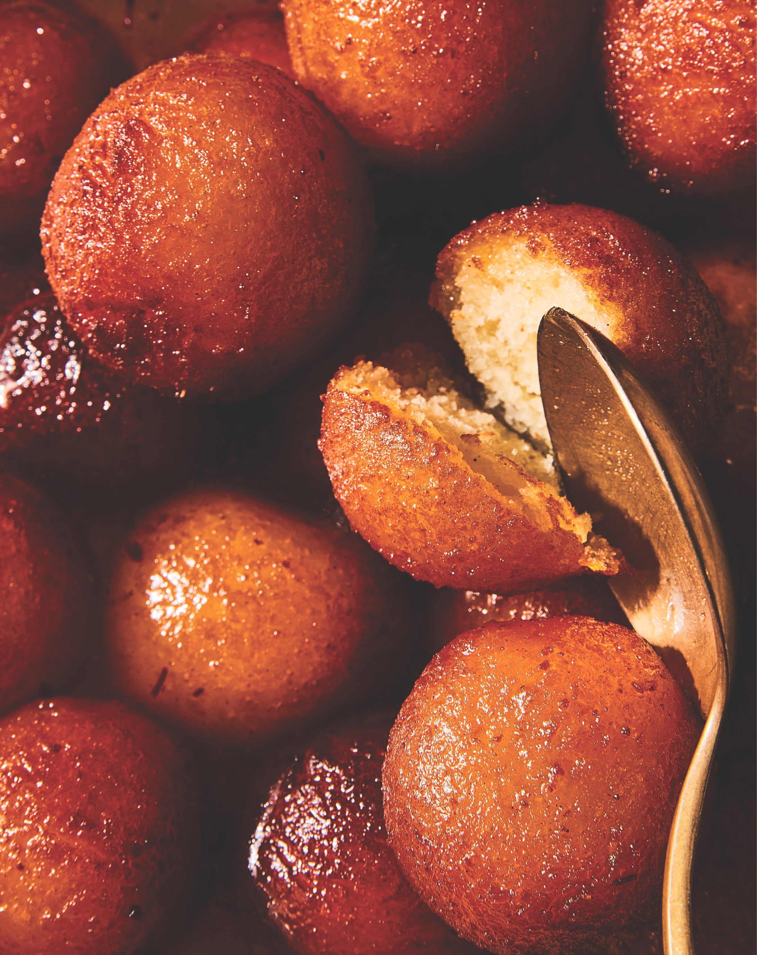 The cookbook's gulab jamun are sweet yet light. 