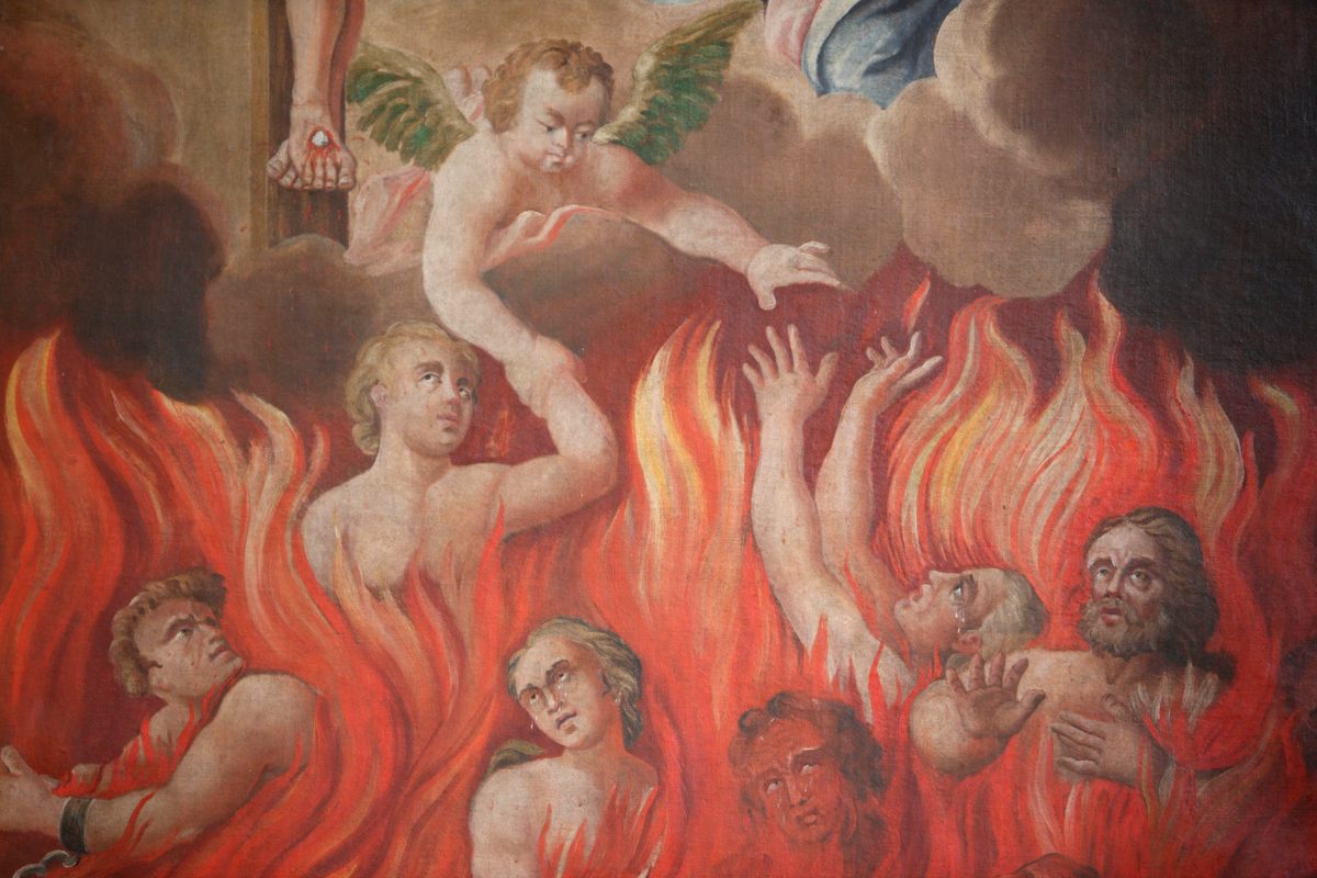 The eternal torments of hell are a common theme in early Christian art and literature.