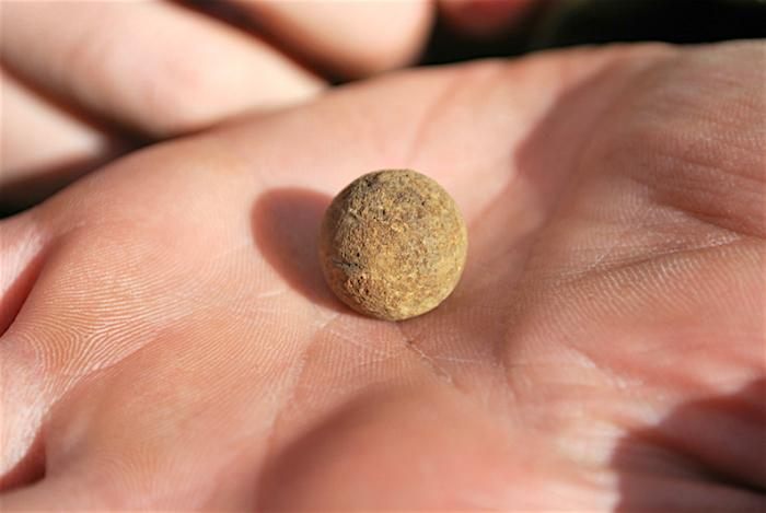 One of the telltale musket balls fired during Parker's Revenge.