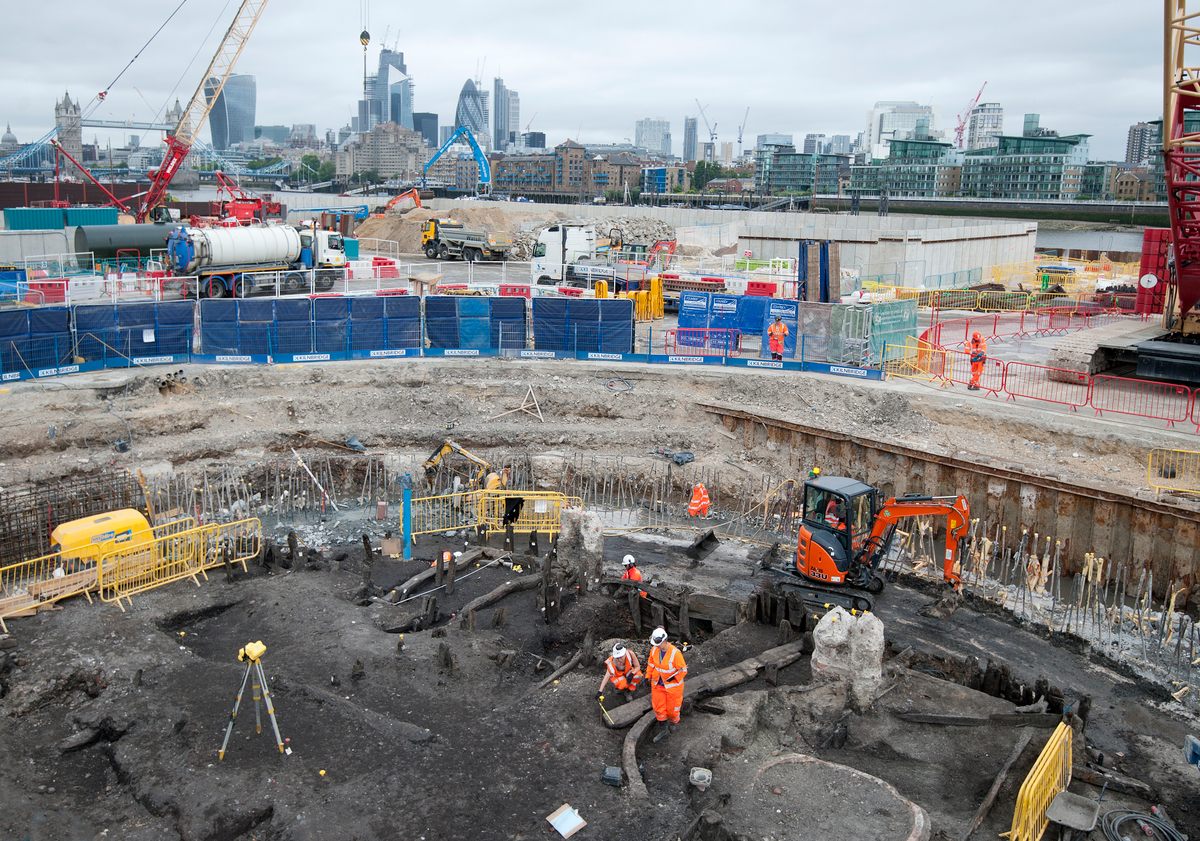 The Tideway archaeological site where the "Booted Man" was found.