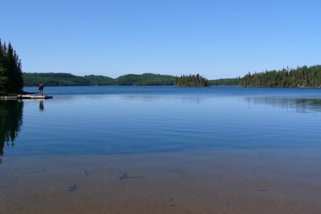 The calm waters of McGreevy Harbor, in the Slate Islands, belie a violent meteorite strike 450 million years ago that led to the archipelago's formation.