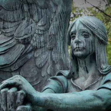 "The Angel of Death Victorious" also known as the "Haserot Angel" in Lake View Cemetery, Cleveland, 10/15/2021