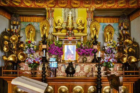 Inside the temple.