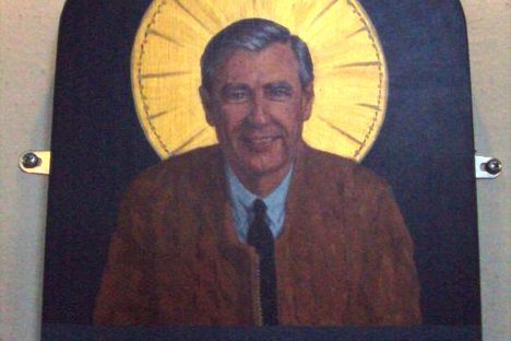 Fred Rogers icon plaque.