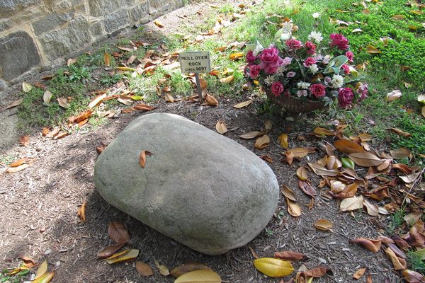 The Moll Dyer rock by the Old Jail.