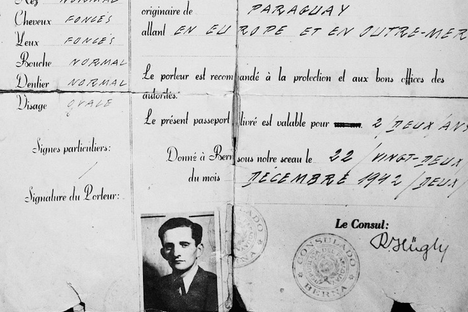 This forged Paraguayan passport was one of thousands that helped spare Jewish lives during the Holocaust. 