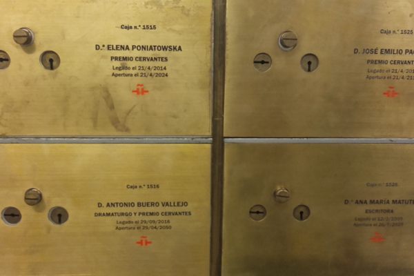 Detail of the time capsule boxes.
