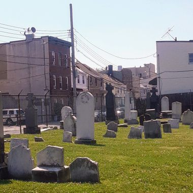 Gravestones in the Irish Famine Cemetery.