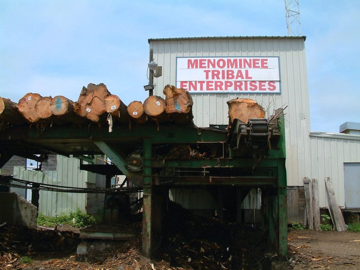 The Menominee Tribal Enterprises sawmill.