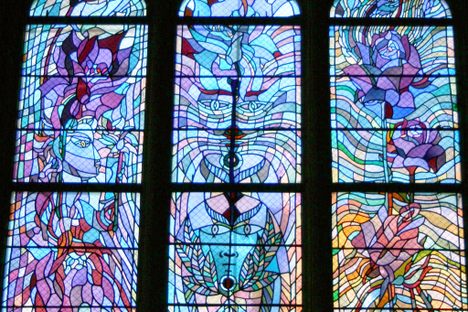 Cocteau's stained glass windows at Église Saint-Maximin in Metz.