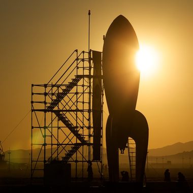 Raygun Gothic Rocket Ship at Burning Man