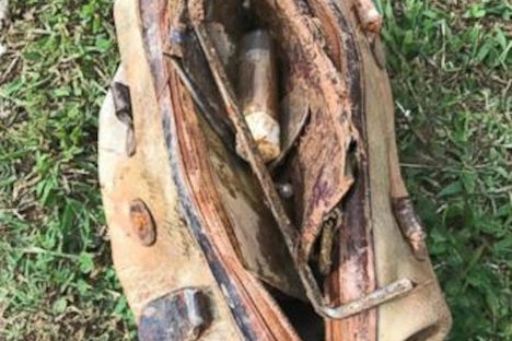 The purse was in pretty good condition after 25 years underwater.