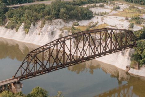 Aerial view of the White Cliffs of Epes, Epes AL USA