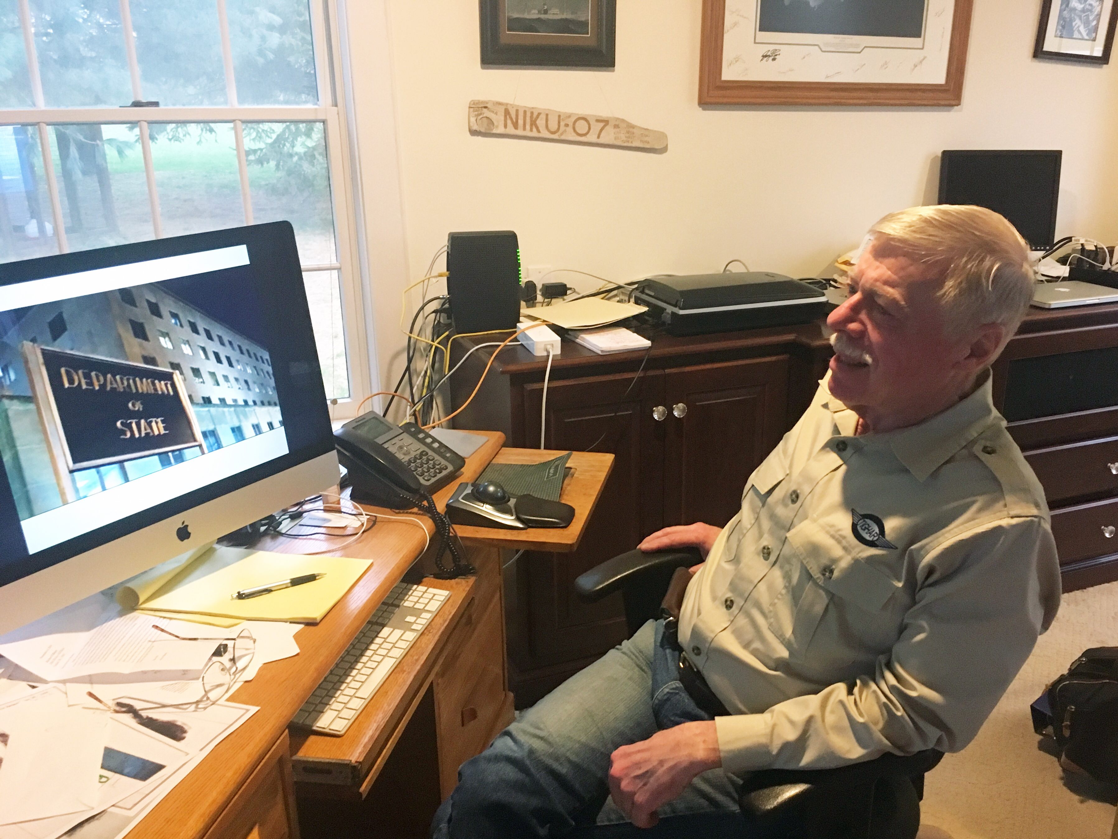 Richard Gillespie in his home office. 