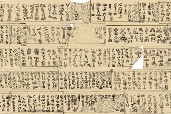 Copy of the Luwian hieroglyphic inscription about the king of Mira, thought to have been composed around 1180 B.C.

Read more at: https://phys.org/news/2017-10-luwian-hieroglyphic-inscription-bronze-age.html#jCp