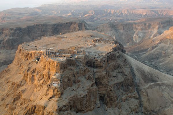 A aerial view of the Masada fortress. 