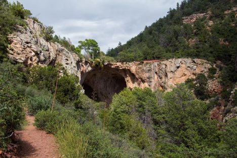 From here it looks like a cave, but guess what? It's a bridge.