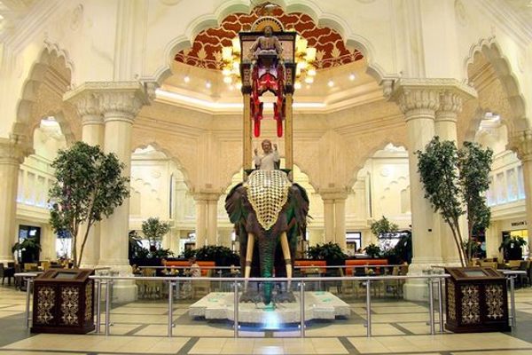 the Elephant Clock at the Ibn Battuta mall