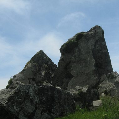 These rocks were rubbed smooth by mammoths.