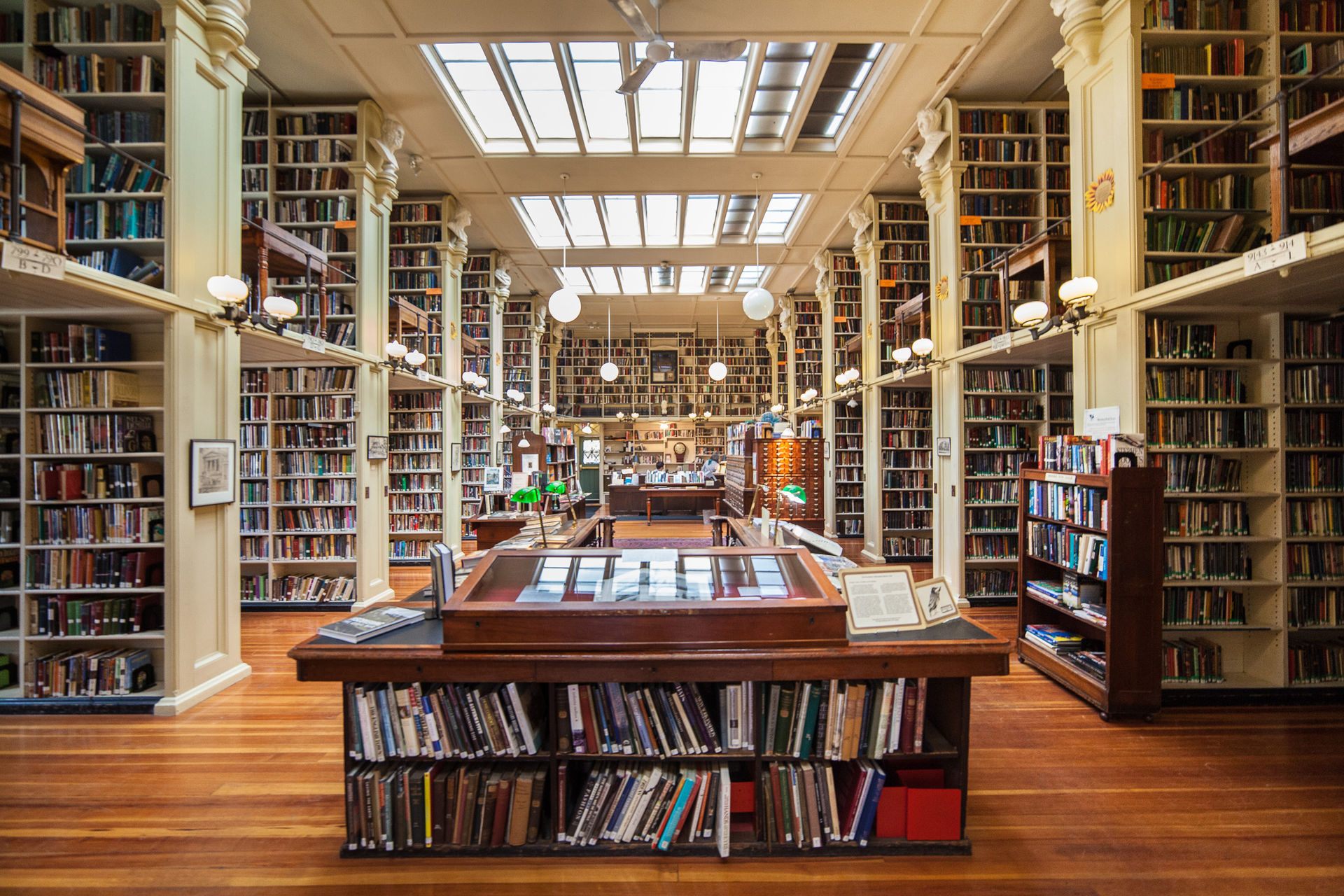The main reading room of the Athenaeum.