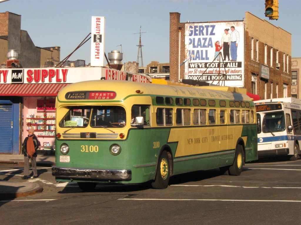 Bus 3100, from 1956, was one of the first air-conditioned transit buses in the country.