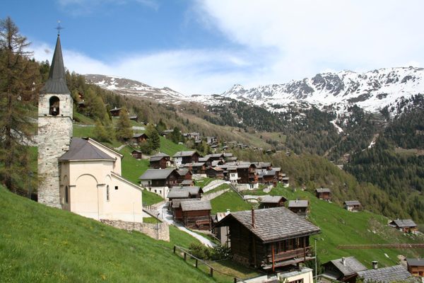 The Swiss village of Chandolin.