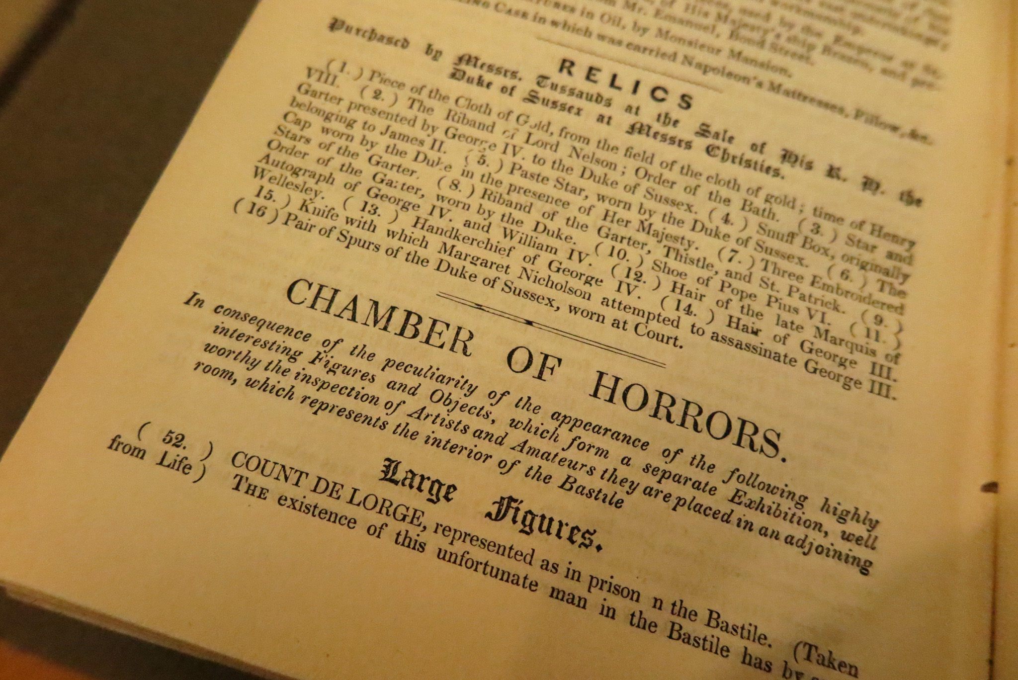 Cataloguing Tussaud's "Chamber of Horrors," 1848.