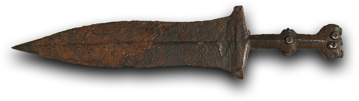 An iron dagger from South Tyrol in the early Roman Empire.