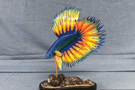 This Siamese fighting fish is the "most impressive" work National Fish Decoy Association founder Rod Osvold has ever seen.