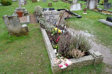 The grave in early spring.
