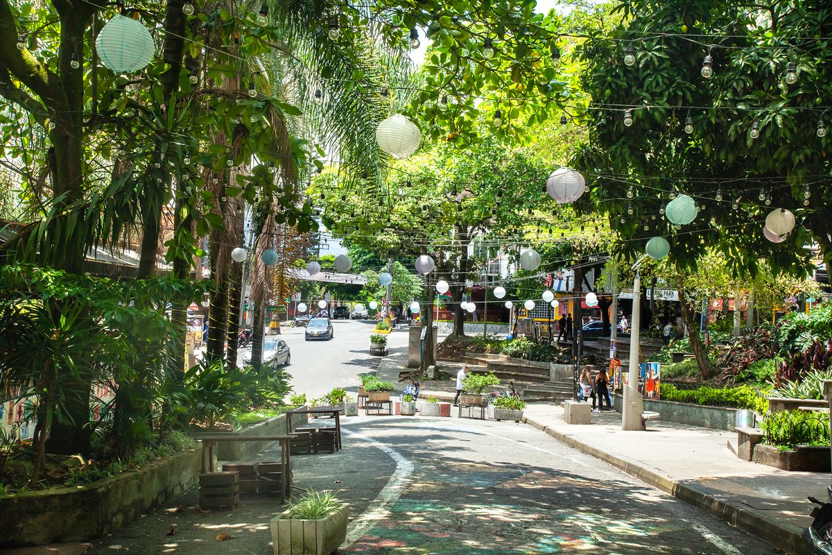 Parque Lleras, in tourist-friendly El Poblado.