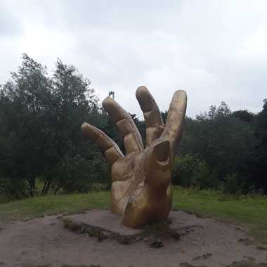 The Golden Hand Sculpture 