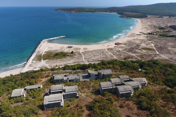 Birds-eye view of the complex.