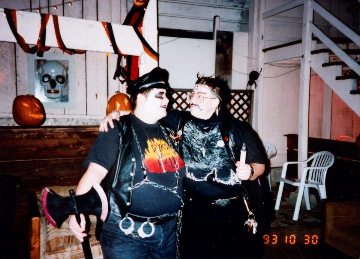 Two friends celebrate Halloween at the women-only's Whiptail Lizard Lounge on 18th St.