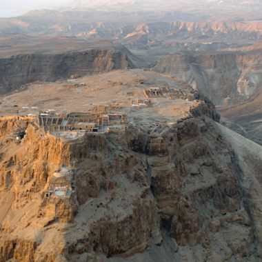 A aerial view of the Masada fortress. 
