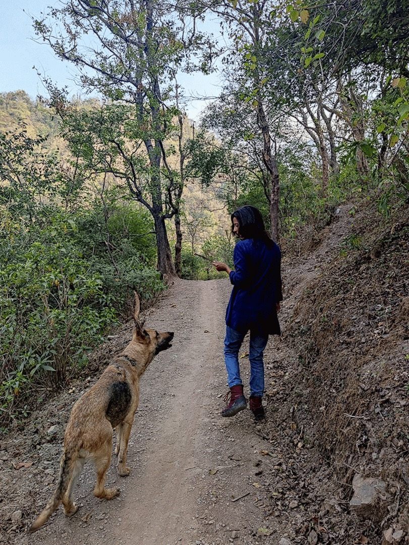 Shilpi Sharma enjoys a walk in the fresh air.