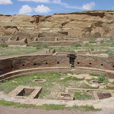 The ruins of Chetro Ketl in Chaco Canyon. 