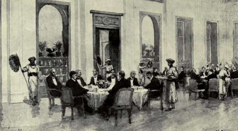 The dining room inside the Byculla Club.