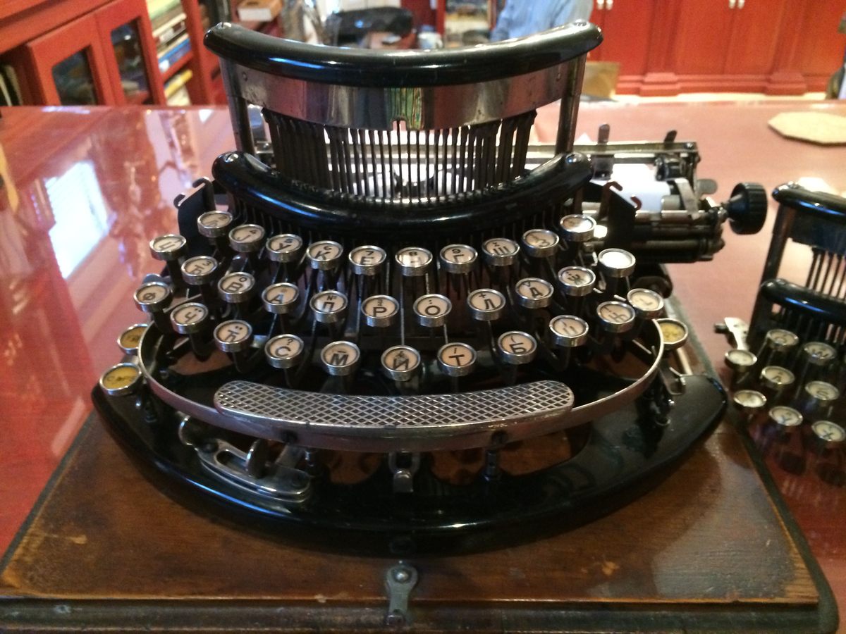 Books are just the beginning. Typewriters and other literary objects are part of the collection too.
