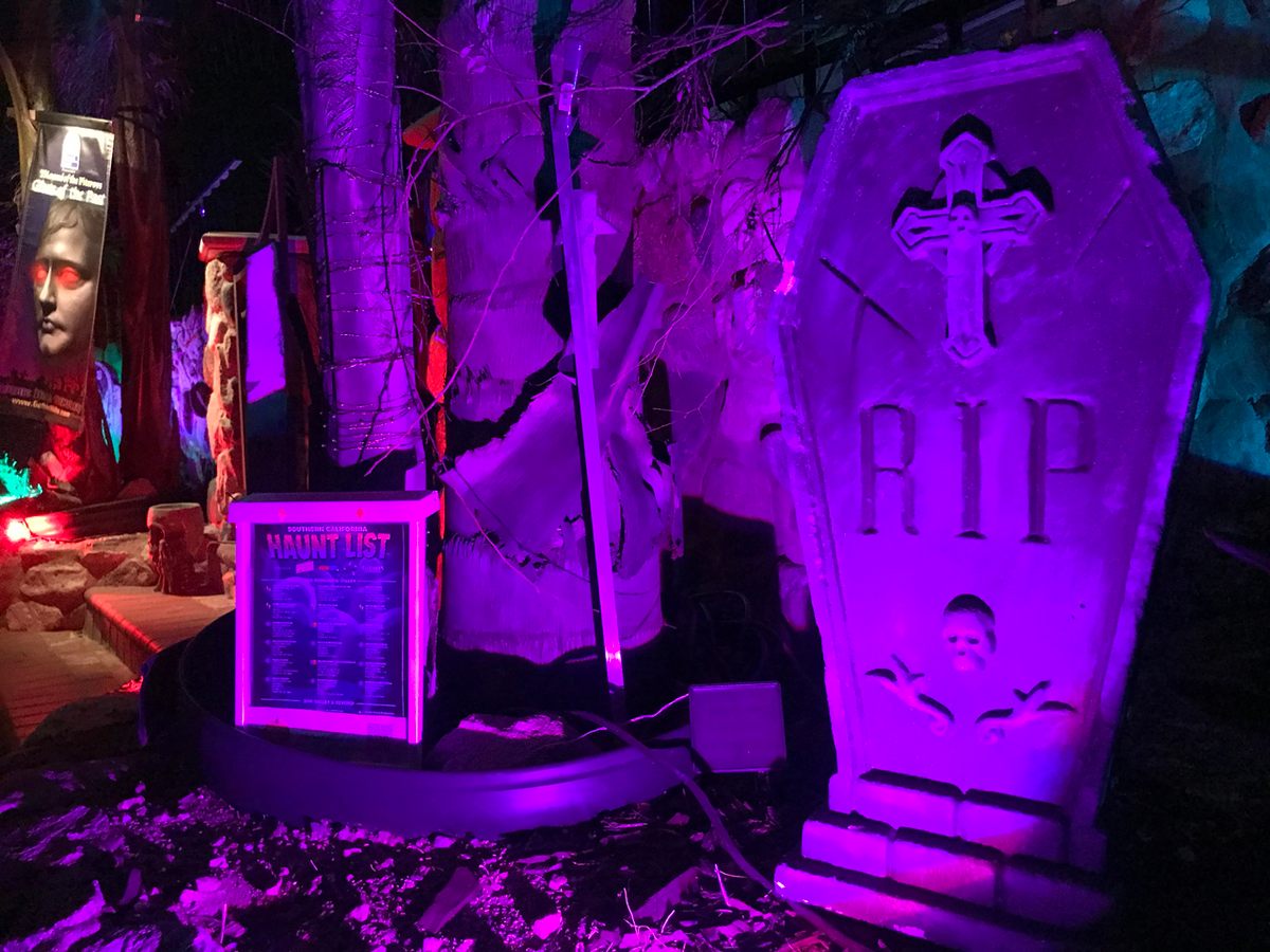 At the entrance of the home, SoCal Haunt List has a prominent display.