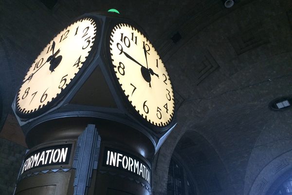 Even though the terminal has been closed for around 40 years, the light of the information kiosk remains lit by the volunteers trying to restore the Terminal.