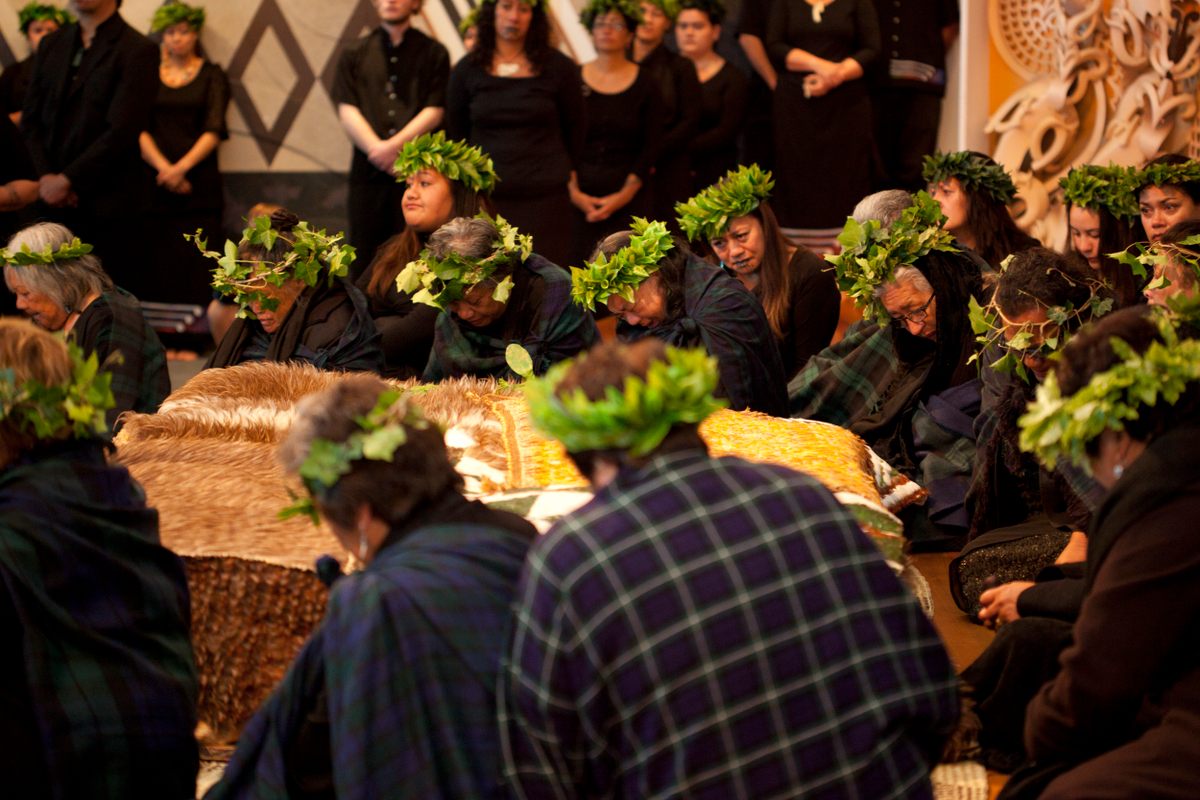 Te Papa staff and iwi (tribal) representatives pay their respects to ancestors returned to Te Papa in 2016.