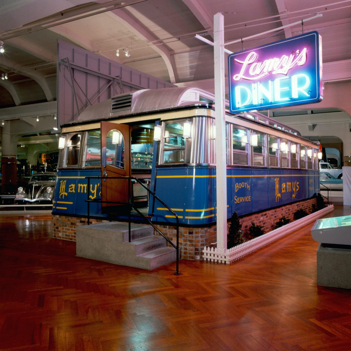 O. B. Hill Trucking & Rigging Co. hauled the 1940s-era Lamy's Diner 850 miles to The Henry Ford from Massachusetts. It's now staffed by servers in period clothing.