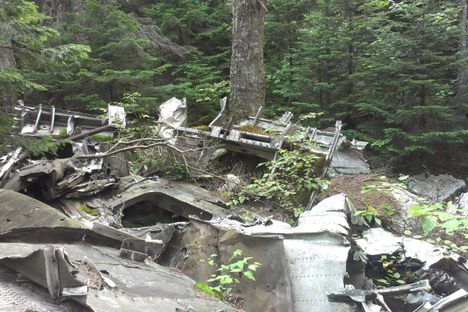 The debris of the 1943 crash.