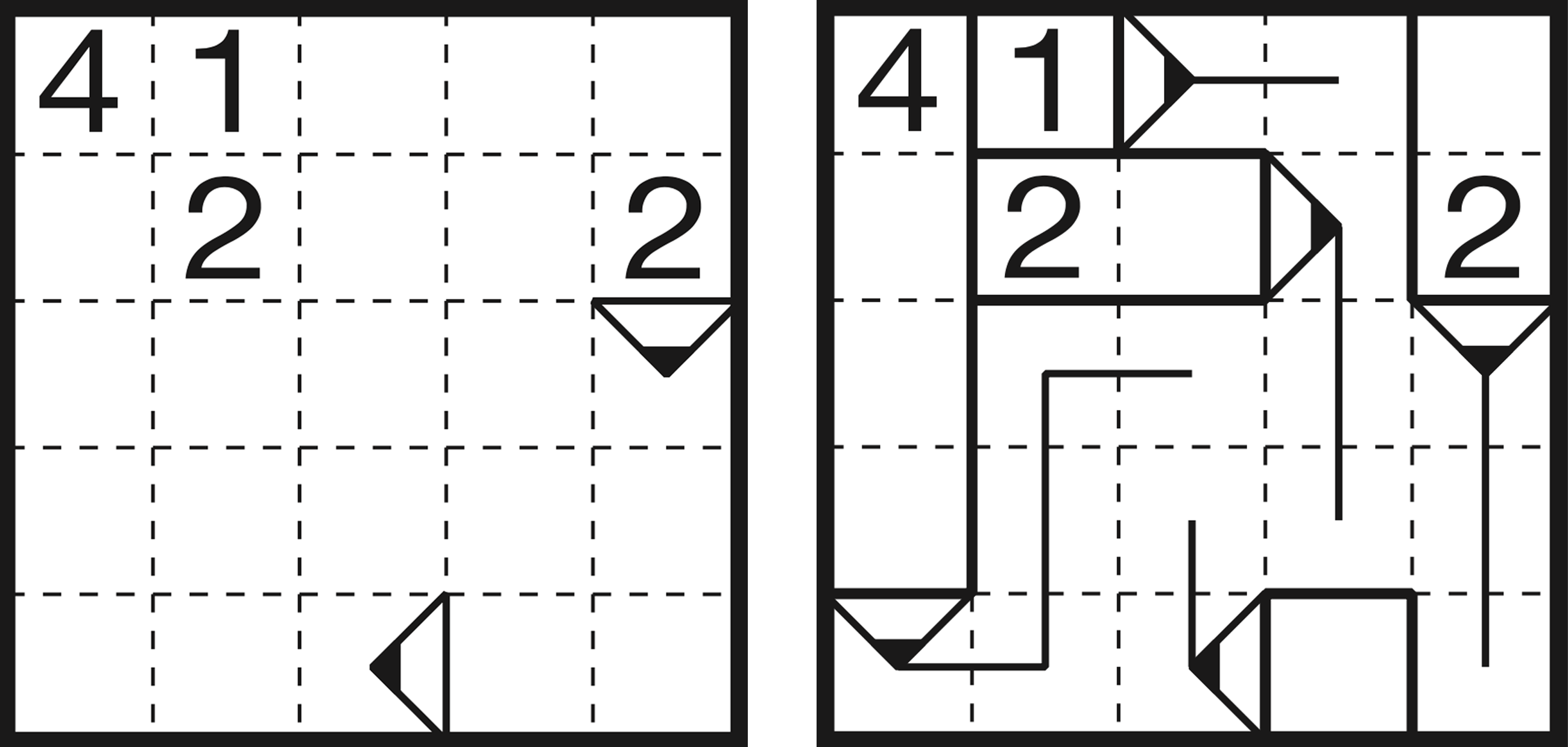 Example puzzle and solution