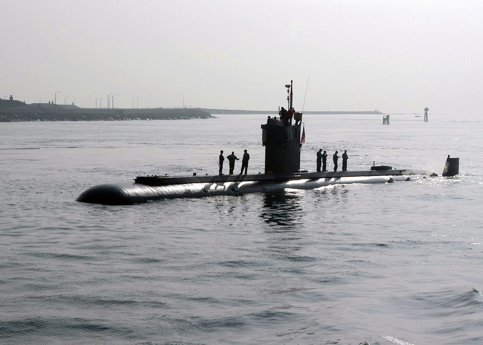 The USS Dolphin—the submarine eventually used to test Project COMBO—in 1968.