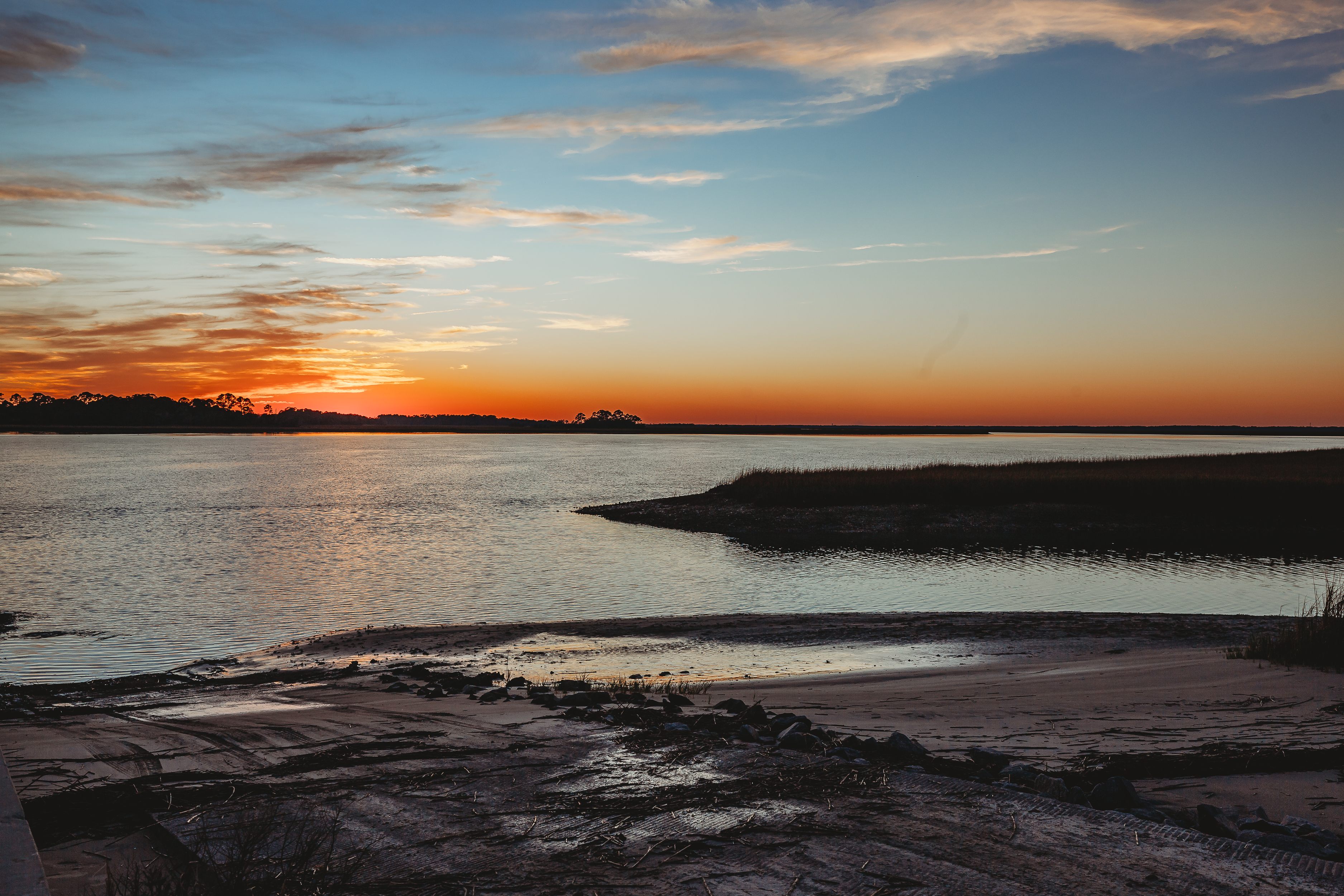 Perfect fall sunset on the marsh.